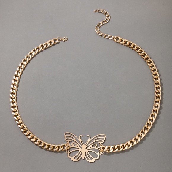 Accessories - Gold Butterfly Chain Belt Body Jewelry